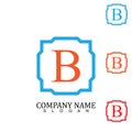Hexago B letter illustration design logo and symbol vector Royalty Free Stock Photo