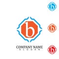 Hexago B letter illustration design logo and symbol vector Royalty Free Stock Photo