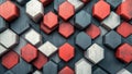 hexagon abstract geometric pattern wall texture backdrop Royalty Free Stock Photo