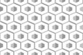 Hexagon abstract geometric seamless honeycomb pattern vector illustration