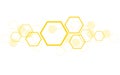 Hexagon bee hive design art and space background Royalty Free Stock Photo