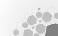 Hexagon black and white technology background Royalty Free Stock Photo