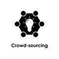 hexagon, bulb, crowd-sourcing icon. One of business icons for websites, web design, mobile app on white background
