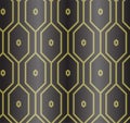 HEXAGON CELL SEAMLESS VECTOR PATTERN. ELEGANTE GOLDEN TEXTURE