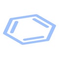 Hexagon chemistry formula icon, isometric style