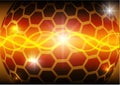 Hexagon circle and light abstract vector background Royalty Free Stock Photo