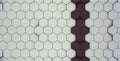 Hexagon claret red and Grey pattern