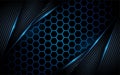 Hexagon dark blue abstract background