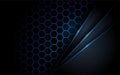 Hexagon dark blue abstract background