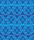 Hexagon 6 draw diamond blue seamless pattern Royalty Free Stock Photo