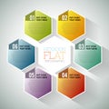 Hexagon Flat Infographic Royalty Free Stock Photo