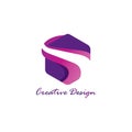 Hexagon gradient awesome creative logo design template