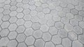 Hexagon gray paving background Royalty Free Stock Photo