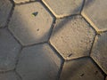 Hexagon gray paving background and wallpaper Royalty Free Stock Photo