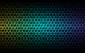 Hexagon green background. Abstract gradient cells. Modern color texture. Futuristic neon design. Technology backdrop Royalty Free Stock Photo