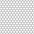 Hexagon grid cells vector seamless pattern.