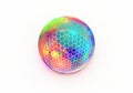 Hexagon grid on multi colored sphere