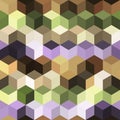 Hexagon grid seamless vector background. Childish polygons bauhaus corners geometric design. Royalty Free Stock Photo