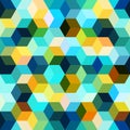Hexagon grid seamless vector background. Royalty Free Stock Photo