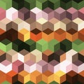 Hexagon grid seamless vector background. Stylized polygons six corners geometric design. Royalty Free Stock Photo