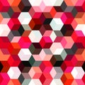 Hexagon grid seamless vector background. Stylized polygons six corners geometric graphic design. Royalty Free Stock Photo