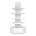 Hexagon, Hexagonal POS POI Cardboard Floor Display Rack For Supermarket Blank Empty. Mock Up.