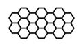 Hexagon Honeycomb Grid Pattern Vector, vector design Generative AI Royalty Free Stock Photo