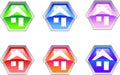 Hexagon House Logo Design Icon