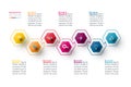 Hexagon inforgraphic on vector graphic art