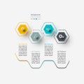 Hexagon inforgraphics on vector graphic art