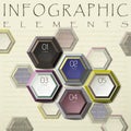 Hexagon label infographic elements