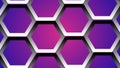 Hexagon like honeycomb illustration and gradient background