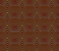 Hexagon line many orange yellow seamless pattern