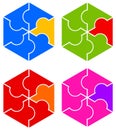 Hexagon logo Royalty Free Stock Photo
