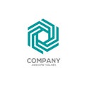Hexagon logo concept illustration Royalty Free Stock Photo