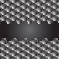 Hexagon metal background with light reflection Royalty Free Stock Photo