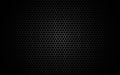 Hexagon metal mesh. Dark grid texture with shadow and light. Industrial backdrop with cells. Black perforated metal for Royalty Free Stock Photo