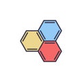 Hexagon Molecule vector Biotechnology concept creative icon