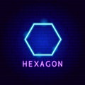 Hexagon Neon Label