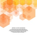 Hexagon orange background. abstract vector illustration eps 10