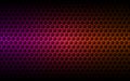 Hexagon orange background. Futuristic gradient texture. Modern neon cells. Purple technology concept. Abstract luminous Royalty Free Stock Photo