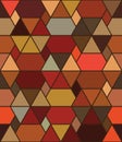 Hexagon out line brown seamless pattern