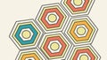 Hexagon pattern design, geometric background texture vector design Generative AI Royalty Free Stock Photo