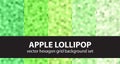 Hexagon pattern set Apple Lollipop. Vector seamless geometric ba