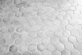 Hexagon patterns surface on old concrete floor background Royalty Free Stock Photo