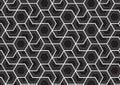 hexagon patterrn, repeating linear. Royalty Free Stock Photo
