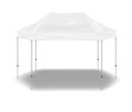 Hexagon pop-up canopy tent  vector mockup. Exhibition outdoor show pavilion  mock-up. White event marquee  template for design Royalty Free Stock Photo