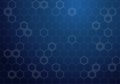 Hexagon seamless pattern. Abstract technology blue hexagons background vector Royalty Free Stock Photo