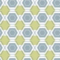 Hexagon seamless pattern. Geometric pattern. Polygons background. Colorful honeycomb pattern. Vector illustration. Royalty Free Stock Photo