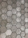 hexagon-shaped bricks made of cement for roads, parks, footpaths and sidewalks